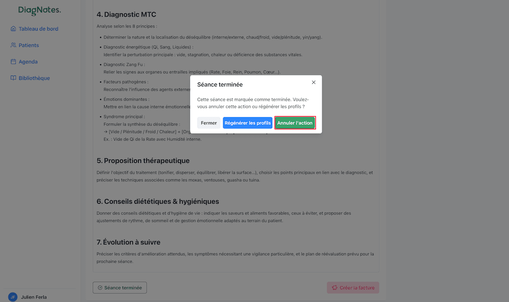 Coller ses notes dans DiagNotes Importer des notes – étape 2