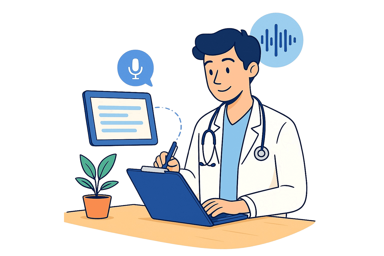 Prise de notes pendant une séance avec DiagNotes