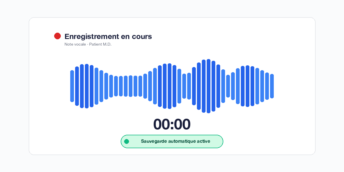 Notes vocales : sauvegarde automatique en continu pendant l'enregistrement